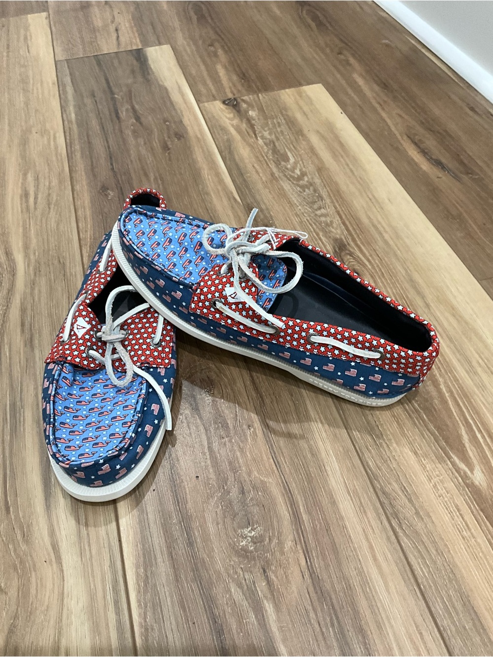 Sperry Vineyard Vines Red White And Blue Men's Women’s Boat Shoes patriotic
